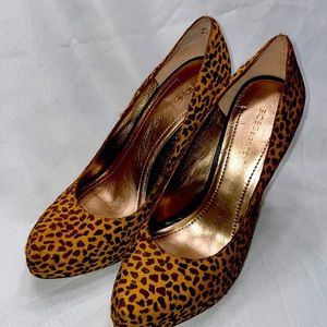 BCBGeneration  Parade2 Leopard Print  Leather Platform Heels size 10B/40